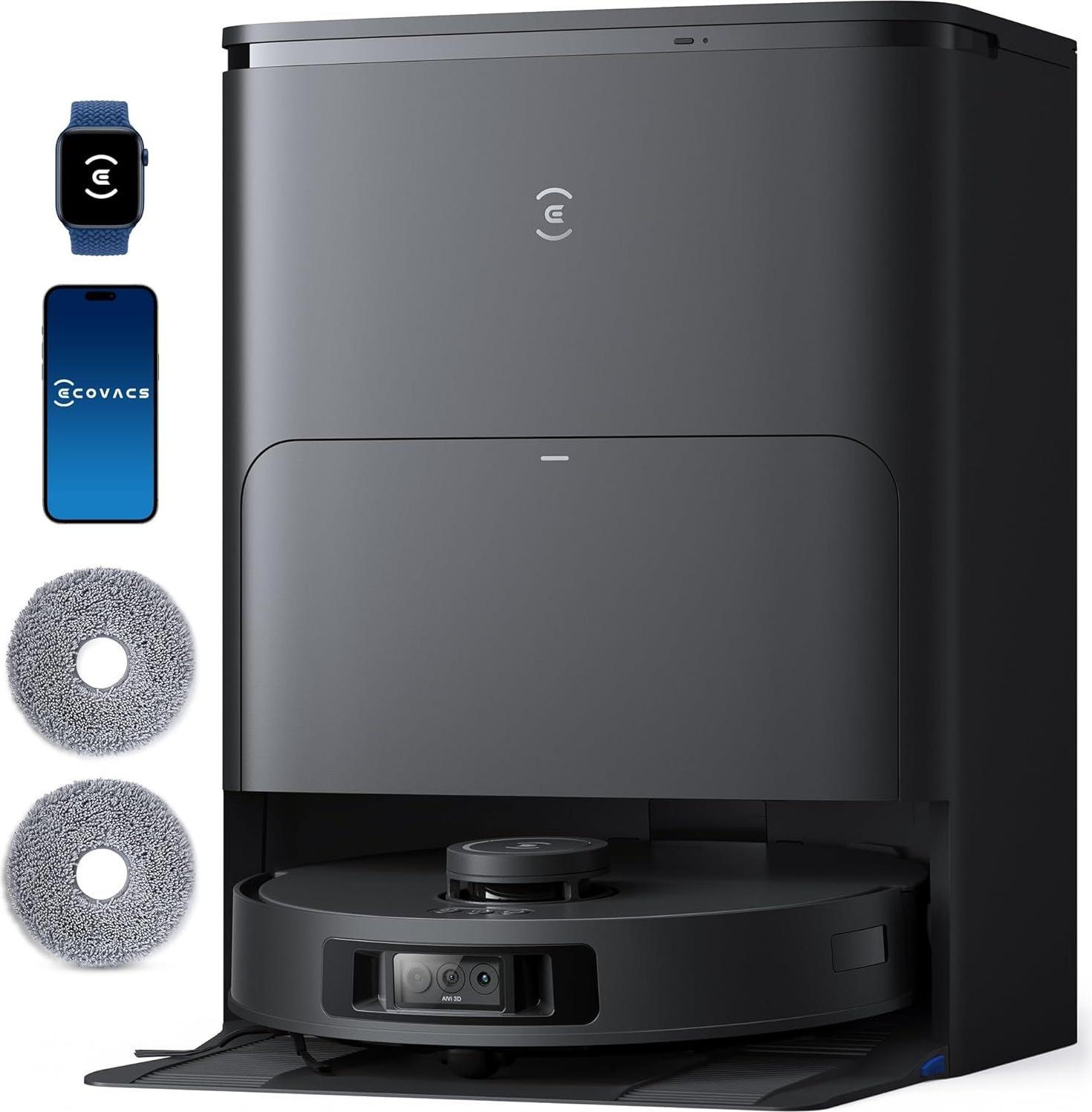 Saugroboter mit Wischfunktion, ECOVACS Deebot T30s Pro Gen2, 13500 Pa, ZeroTangle Bürste, Heißwasserreinigung, OMNI Station AAAYU86069