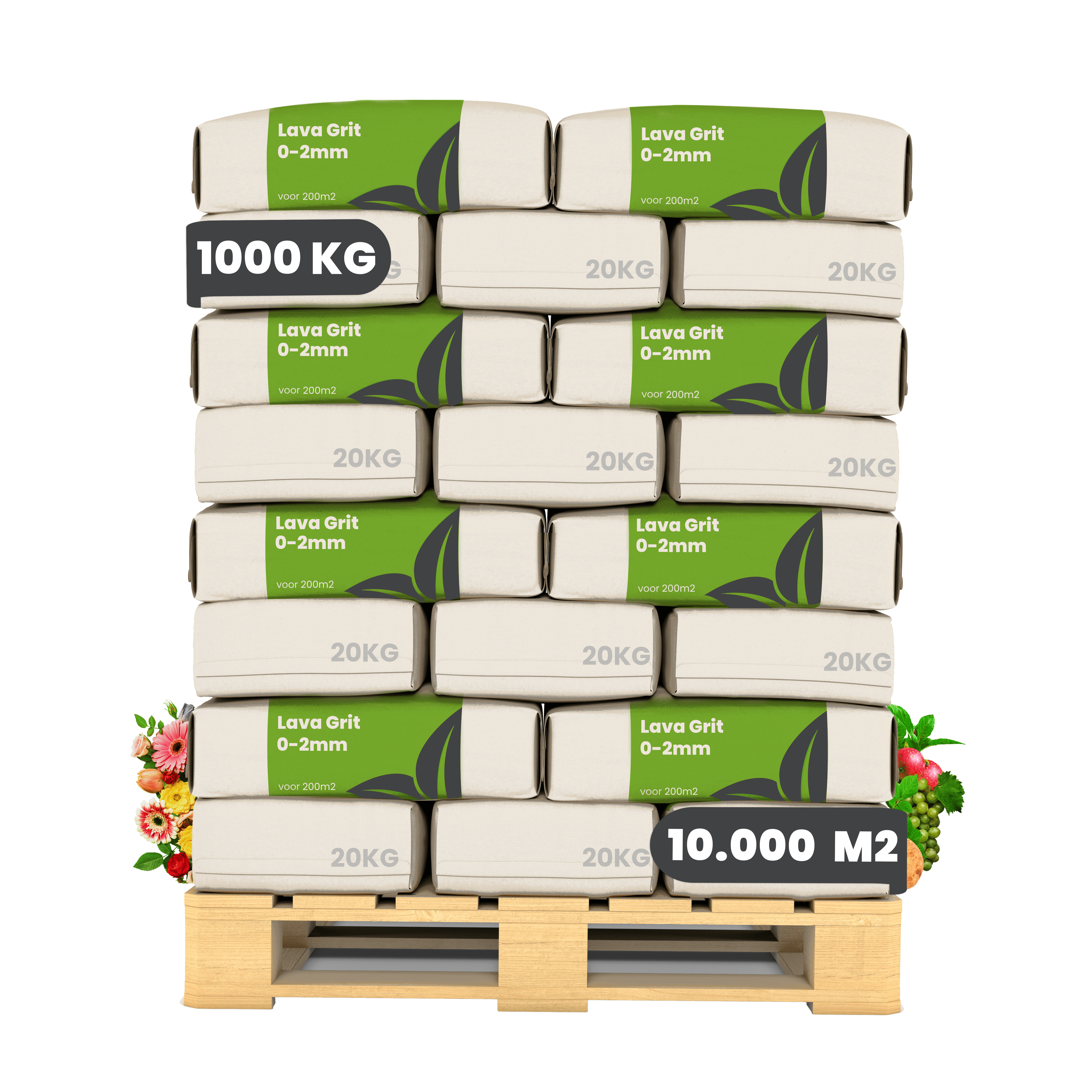 Lavagrus aus Eifeler Urgestein (50x – 1000 kg – für 10.000 m2)- Organifer 27544