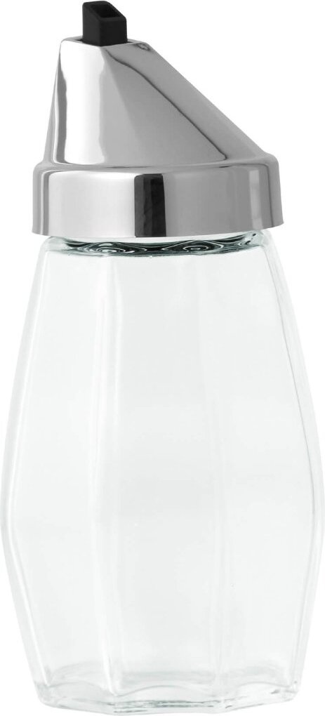 Fackelmann Allesgießer JADE, Milchgießer aus Glas, Ölspender für tropffreies Ausgießen (Farbe: Silber/Transparent) 46820