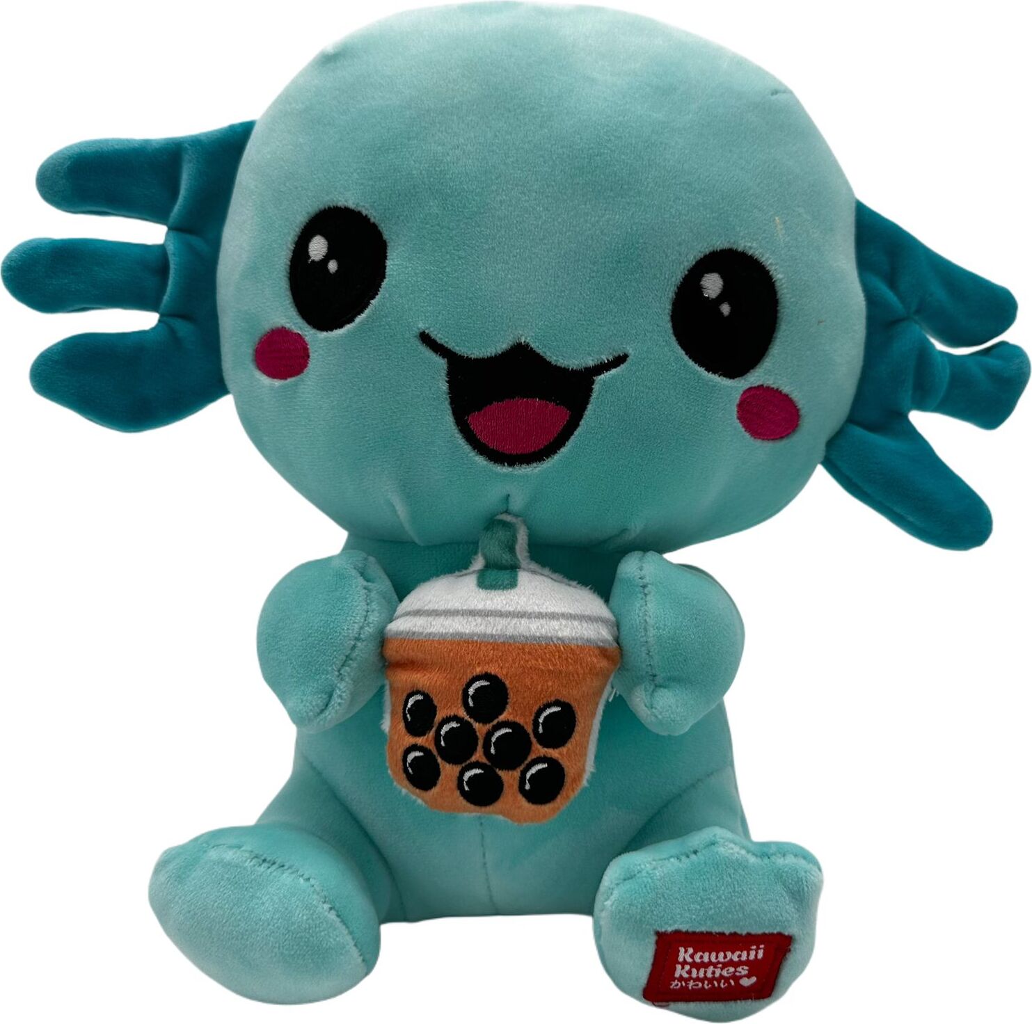 Kawaii Axolotl Kuscheltier Echse Molch Figur Plüsch 24 cm Plüsch grün türkis