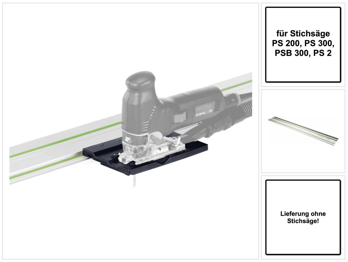 Festool FS-PS/PSB 300 Führungsanschlag ( 490031 ) + Führungsschiene 1400 mm ( 491498 ) für Stichsäge PS 200, PS 300, PSB 300, PS 2