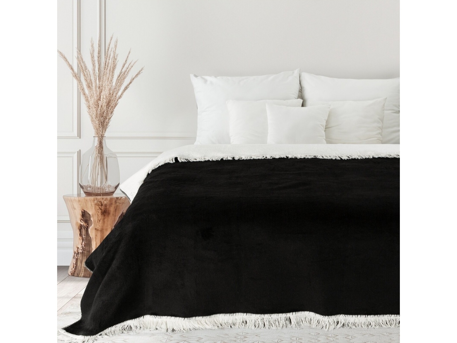QOFLY Coperta in pile di flanella, 150 x 200 cm, tinta unita, coperta in microfibra, XL, colore: beige