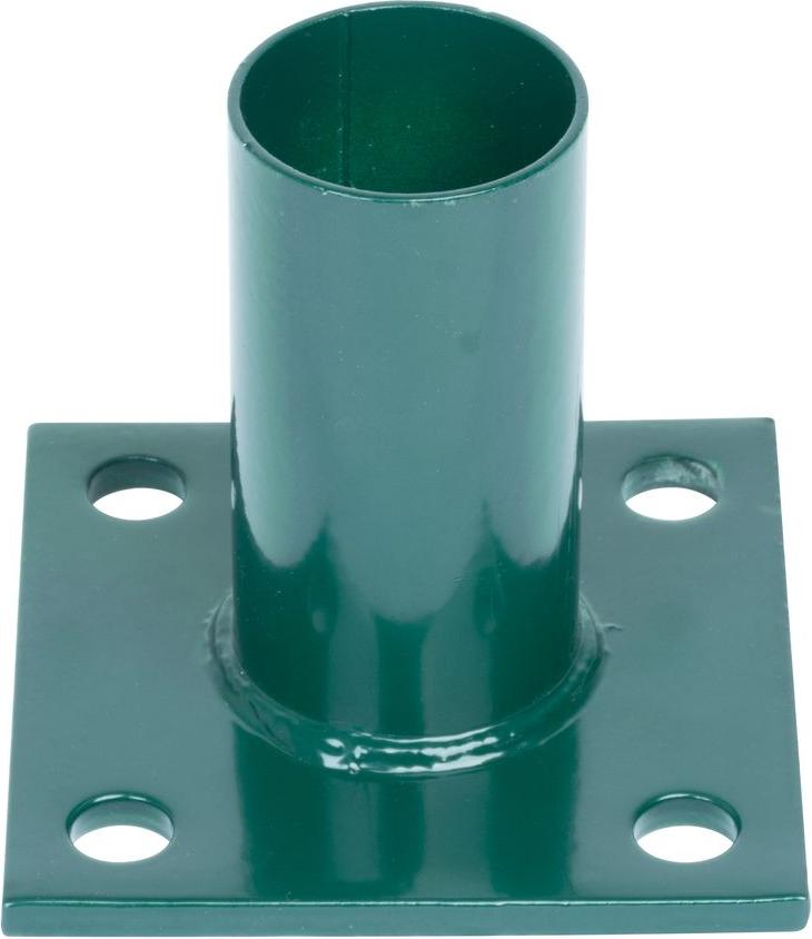 Fuß Strend Pro METALTEC, für runden Pfosten 38 mm, grün, zur Verankerung, RAL6005