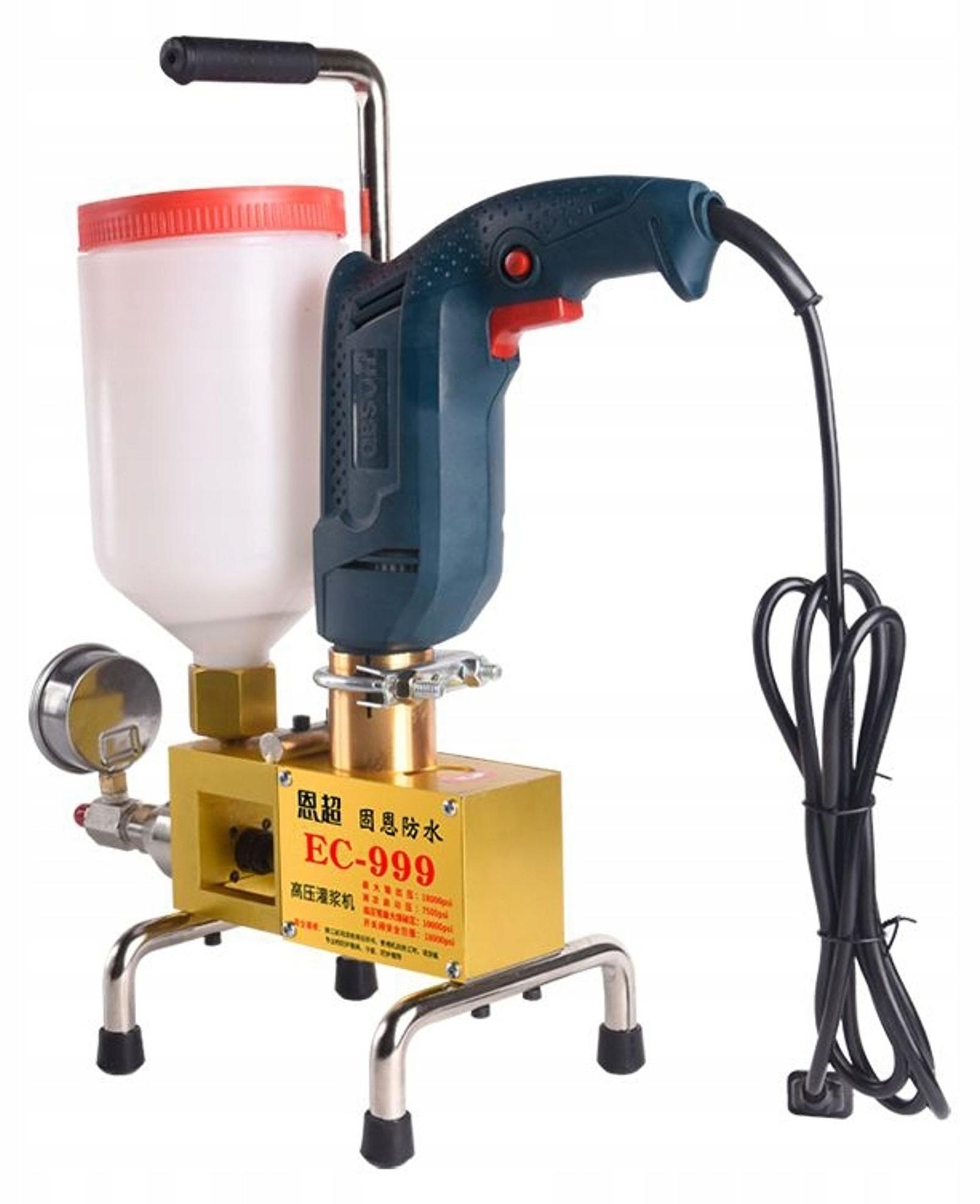 ROSFIX Hochdruck-Injektionspumpe PI-PUMP 9999 – 910W Motorleistung | 1500 bar Max. Druck | Betonrissfüllung, Polyurethan- und Epoxidharzinjektion Set