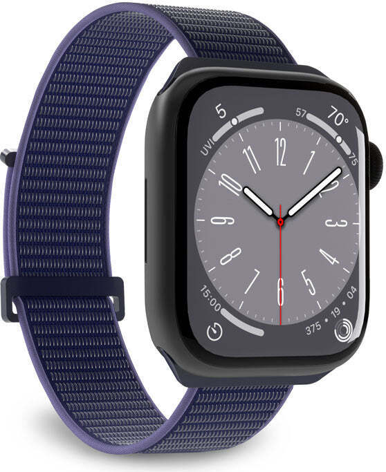 PURO Nylon Sport - remienok na Apple Watch 42/44/45/49 mm (námornícka modrá)