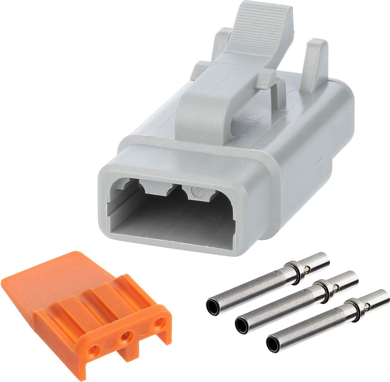 Amphenol AS-3SF 109 SET-Kabeldose ATM-Serie Buchse, 3-polig, Crimpanschluss Isolationsdurchmesser 1,35mm - 3,05mm, ATM06-3S-KIT01