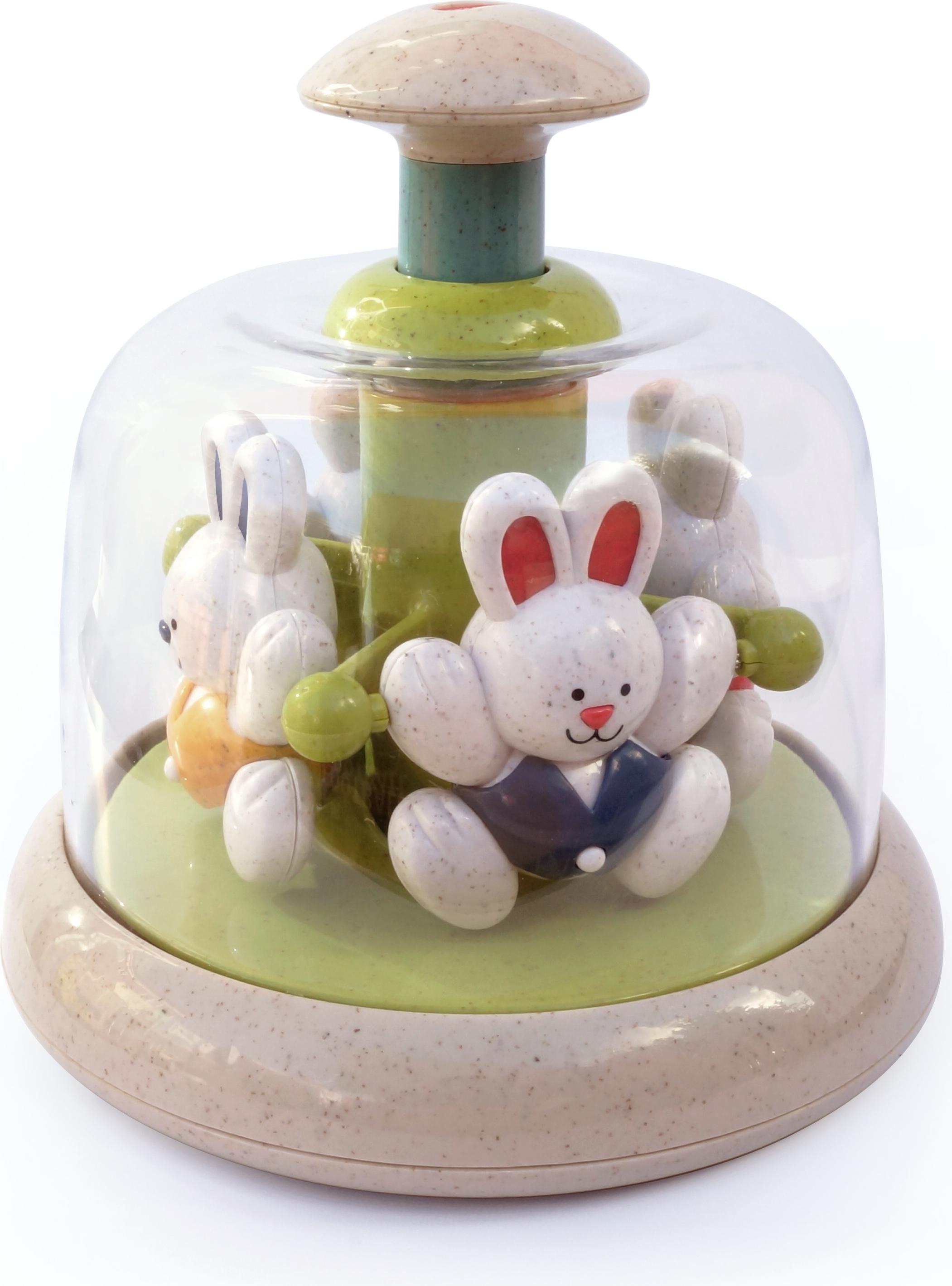Tolo Toys ToloKaninchen-Karussell nachhaltiges Babyspielzeug - bunt und lehrreich 76041