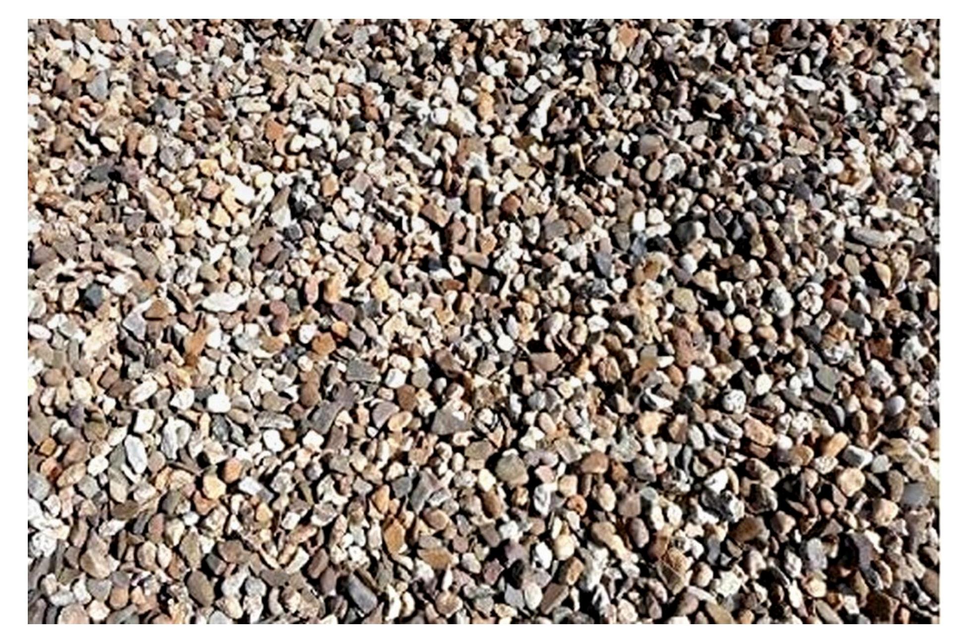 Markenlos Rheinkies 16-32 mm – Bunter Zierkies für Garten und Teich, natürlich gerundet, frostsicher und chemiefrei, 25 kg