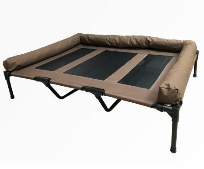 Topmast Dog Stretcher XXL - Hundeliege - Hundebett - Hundesofa - Liege - Braun mit Stoßkante - 122 x 91 cm