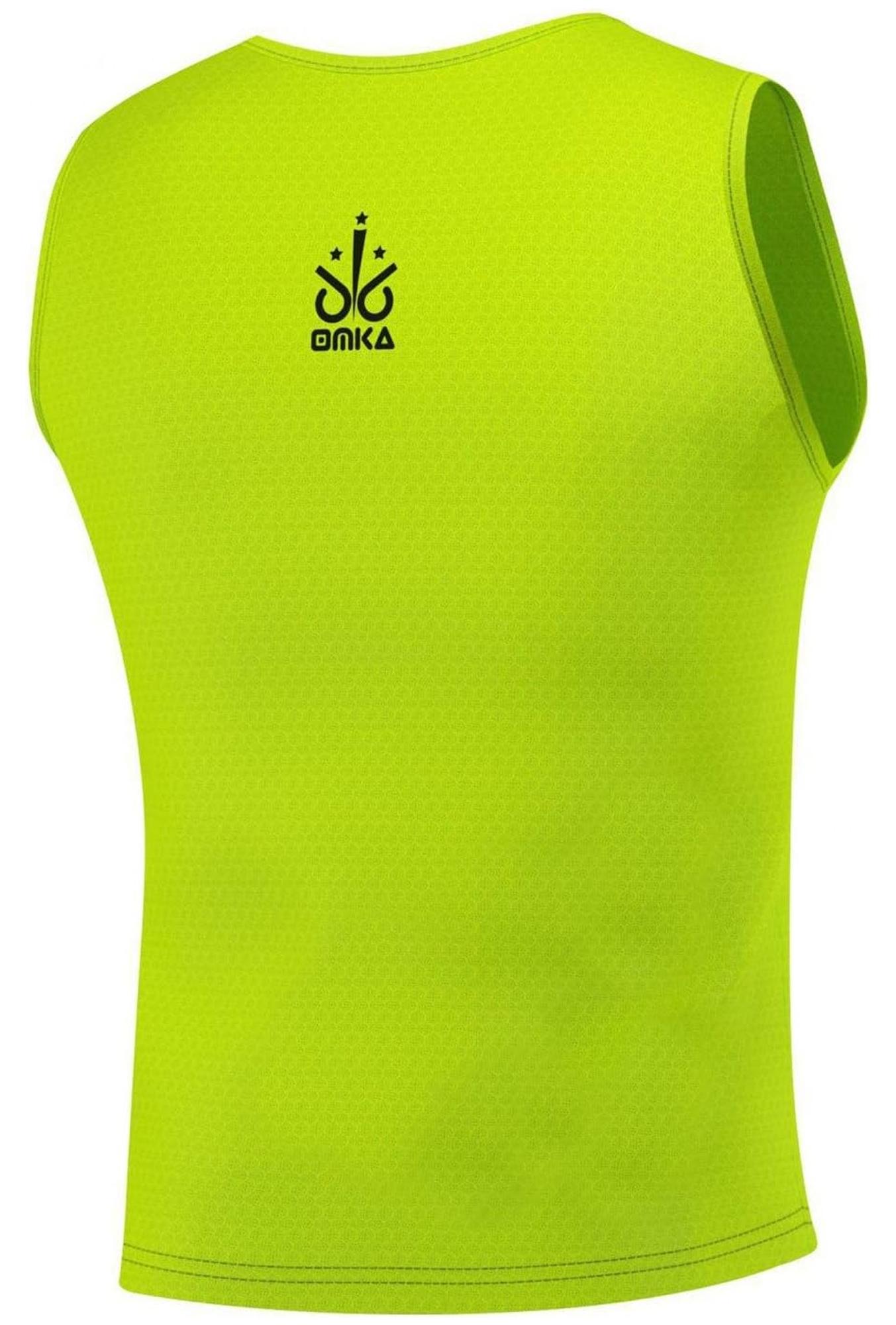 10 Stück OMKA Fußball Leibchen Trainingsleibchen Markierungshemd Fußballleibchen für Kinder Jugend und Erwachsene, Farbe:Gelb, Bibs:Mini (S) NEW-8585
