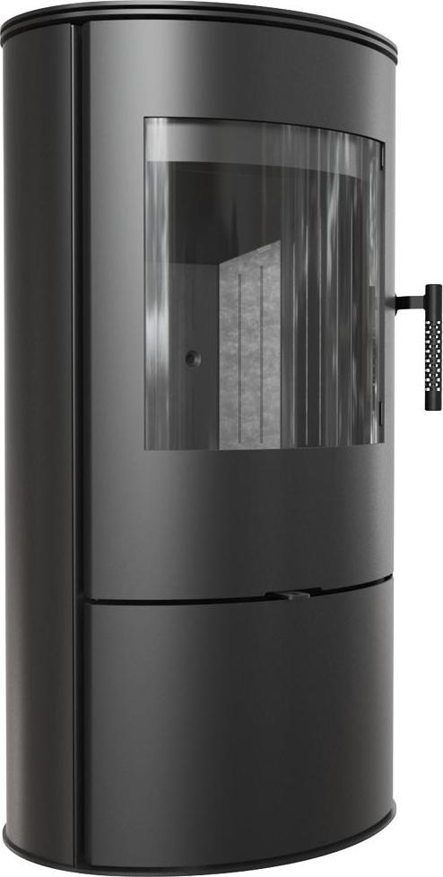 Oceľové Liatinové Kachle Na Drevo Kratki Rollo 7 Kw Ø 150 Čierny Thermotec Obkladová Súprava