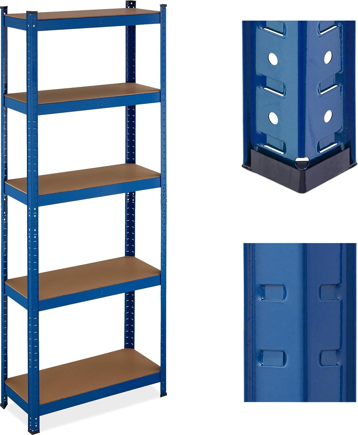 Scaffale in Metallo, Capacità fino a 875 kg, 180x90x40 cm, Scaffalatura ad Alta Portata da 5 Ripiani, Nero, Relaxdays | Leroy Merlin Scaffale in Metallo, Capacità fino a 875 kg, 180x90x40 cm, Scaffalatura ad Alta Portata da 5 Ripiani, Nero, Relaxdays | Leroy Merlin