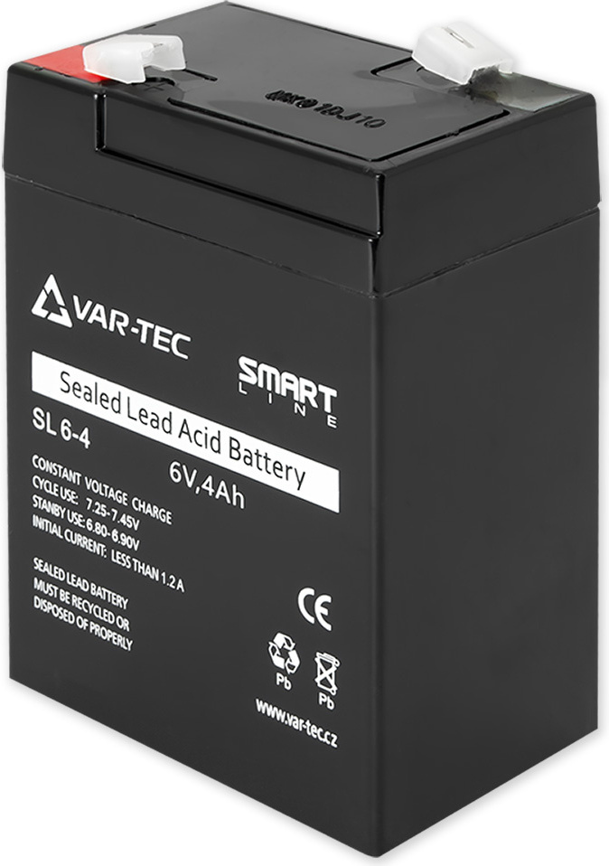 VAR-TEC Smart Line 6V/4Ah - Batterie SE6-4, Lebensdauer 3-5 Jahre
