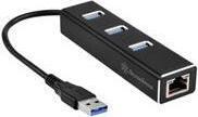 SilverStone SST-EP04 3-portový rozbočovač USB 3.0 s gigabitovým Ethernetom - s SilverStone