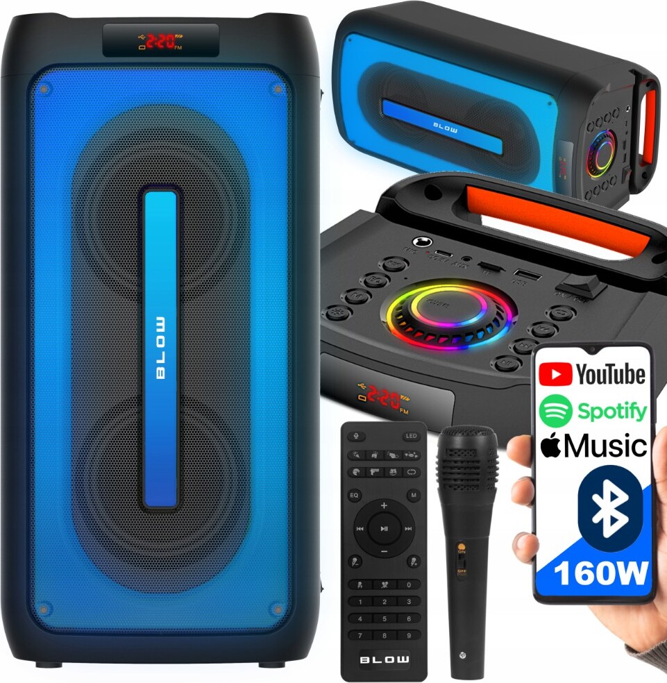 Tragbarer Bluetooth Lautsprecher Blasen Citylight 160W Karaoke Tws Led Usb Fernbedienung