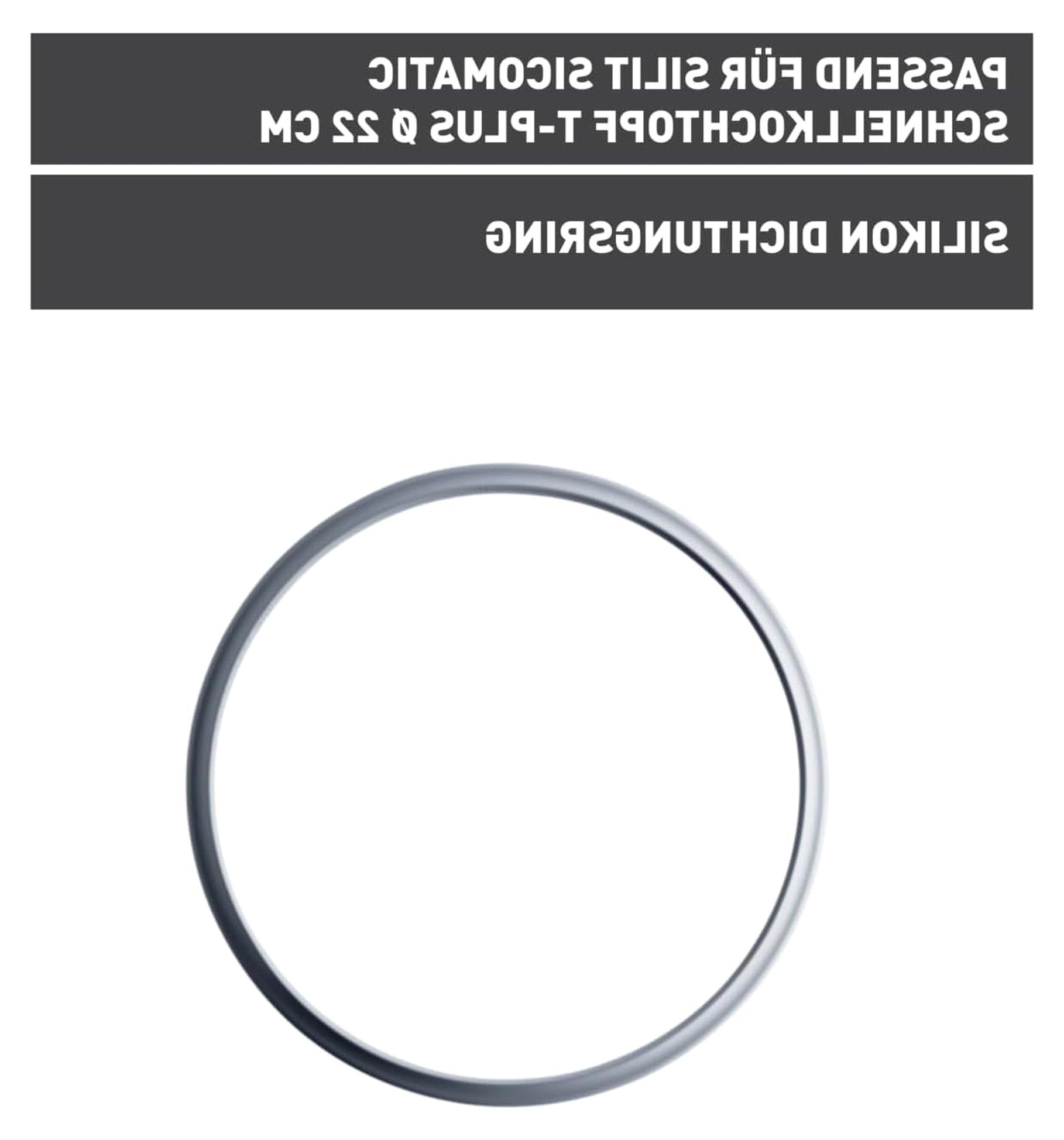 Markenlos Ersatzteil Dichtungsring 22 cm für Schnellkochtöpfe 3l, 4,5l, 6,5l, 8,5l aus Silikon