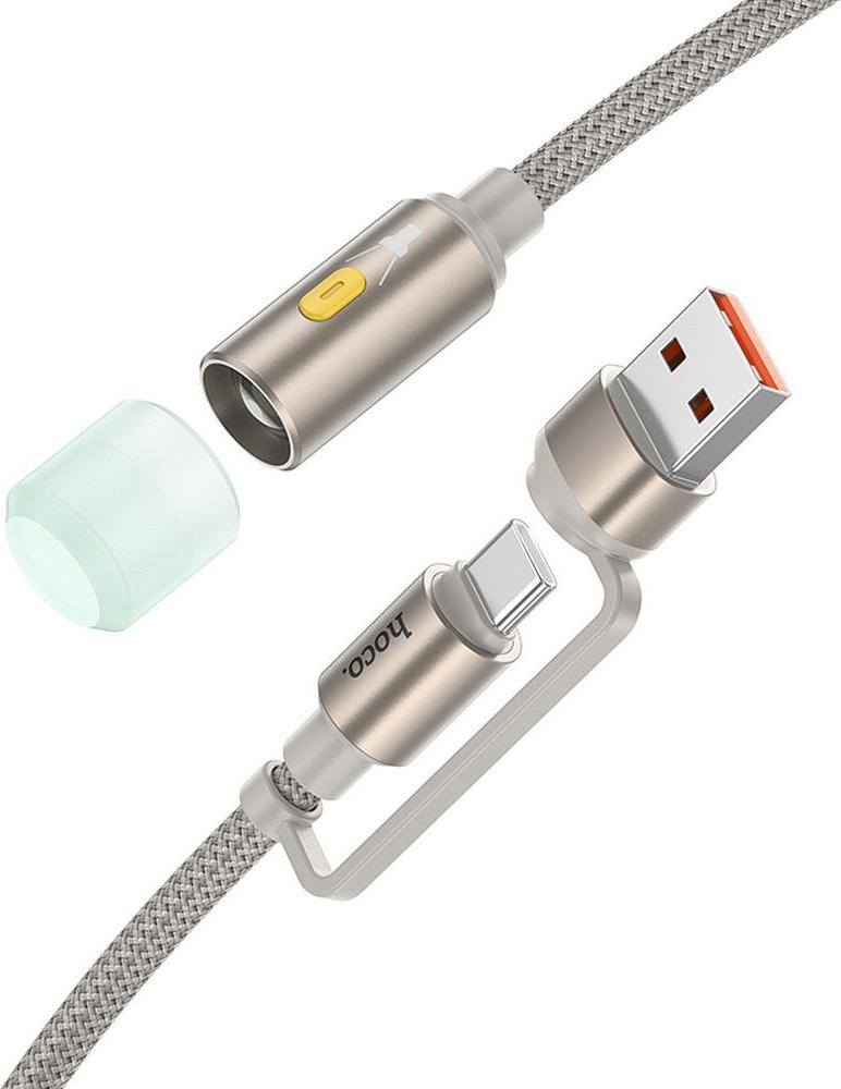 Kabel USB A / USB C an LED-Leuchte Hoco 0,3 m UA38C gold