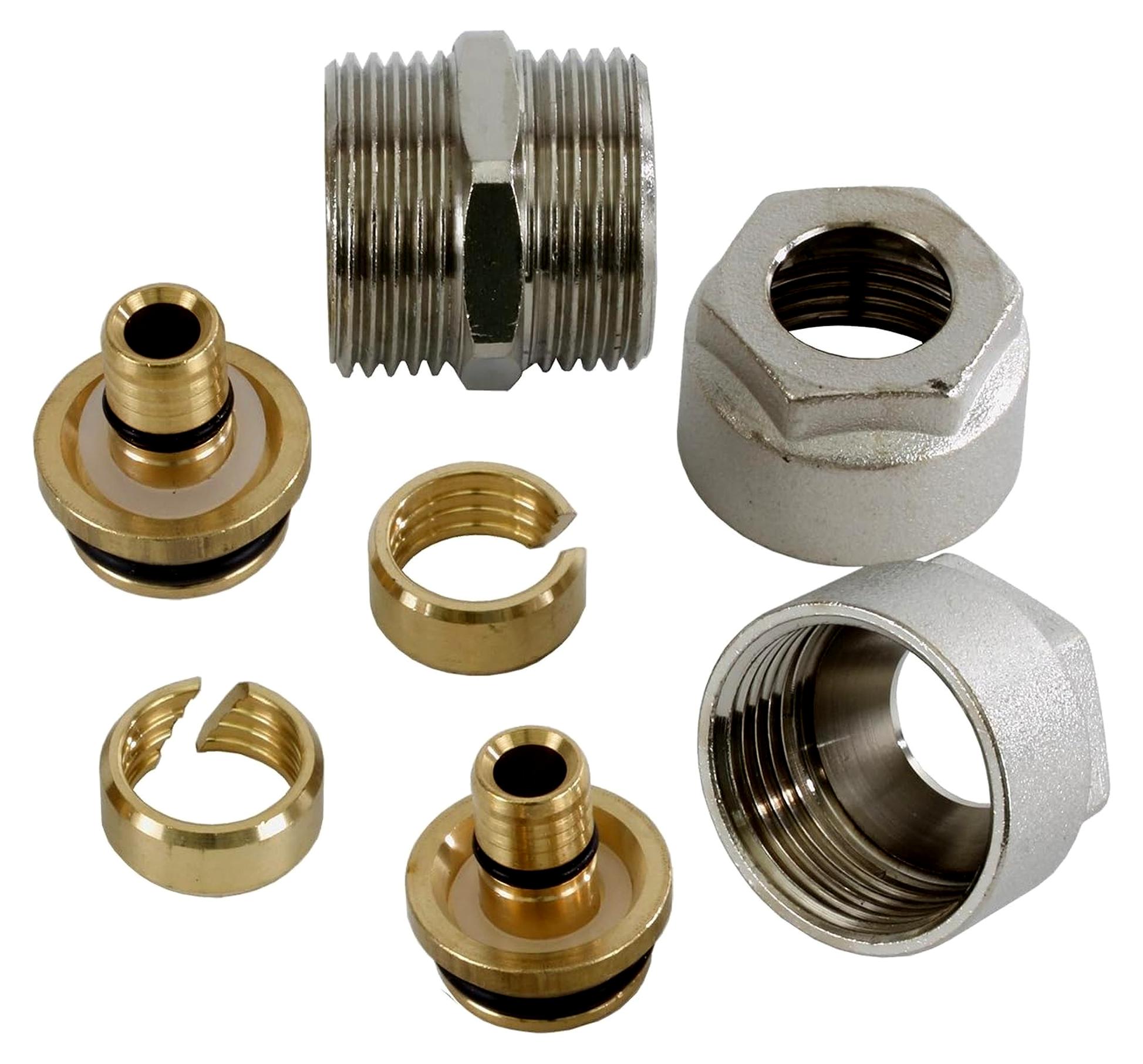 Markenlos Rohrkupplung zum Verbinden von Metallverbund- und Kunststoffrohren, 14 x 2 mm