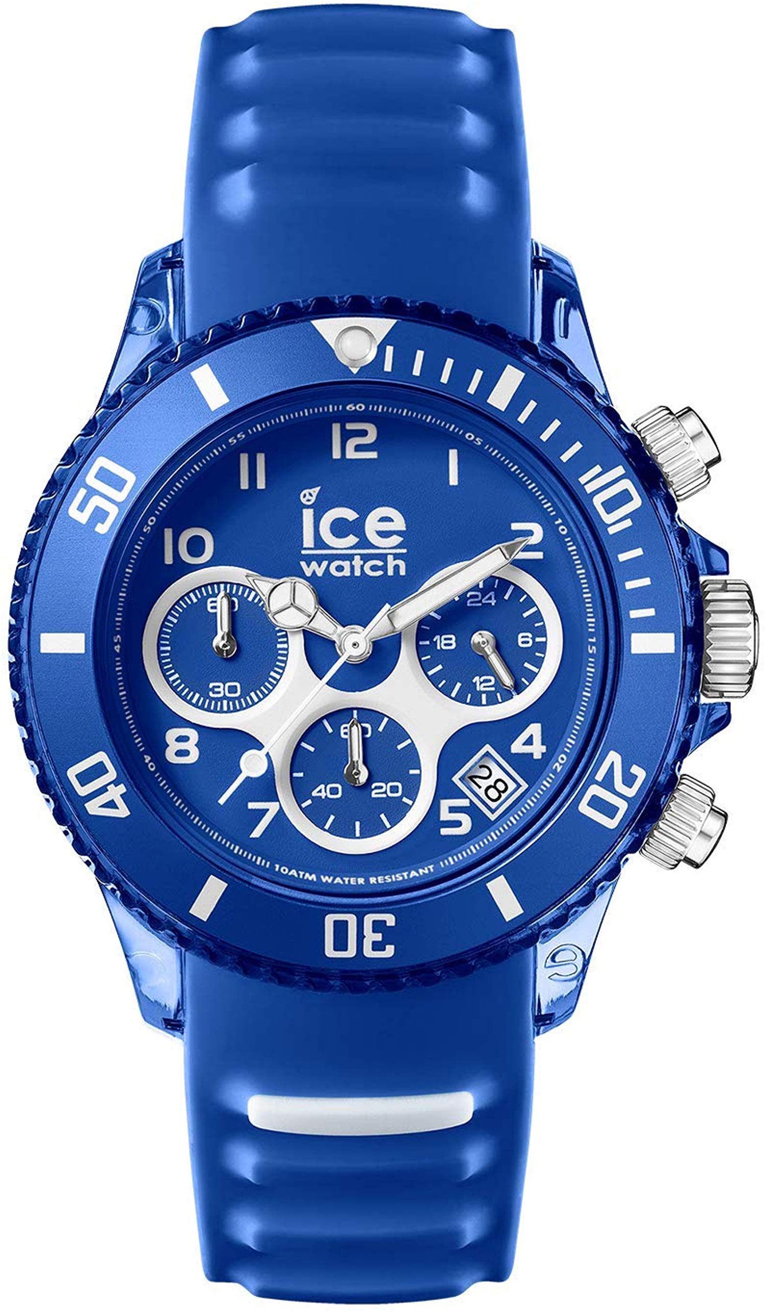 Ice-Watch - Ice Aqua Marine - Modré pánske hodinky so silikónovým remienkom - Chrono - 012734 (veľké)