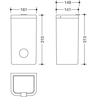 HEWI 477.05.20598 97 Hygienekombination