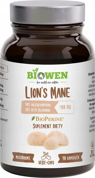 BIOWEN Löwenmähne Mähnenpilz Piperin Beta-Glucan 90 Kapseln