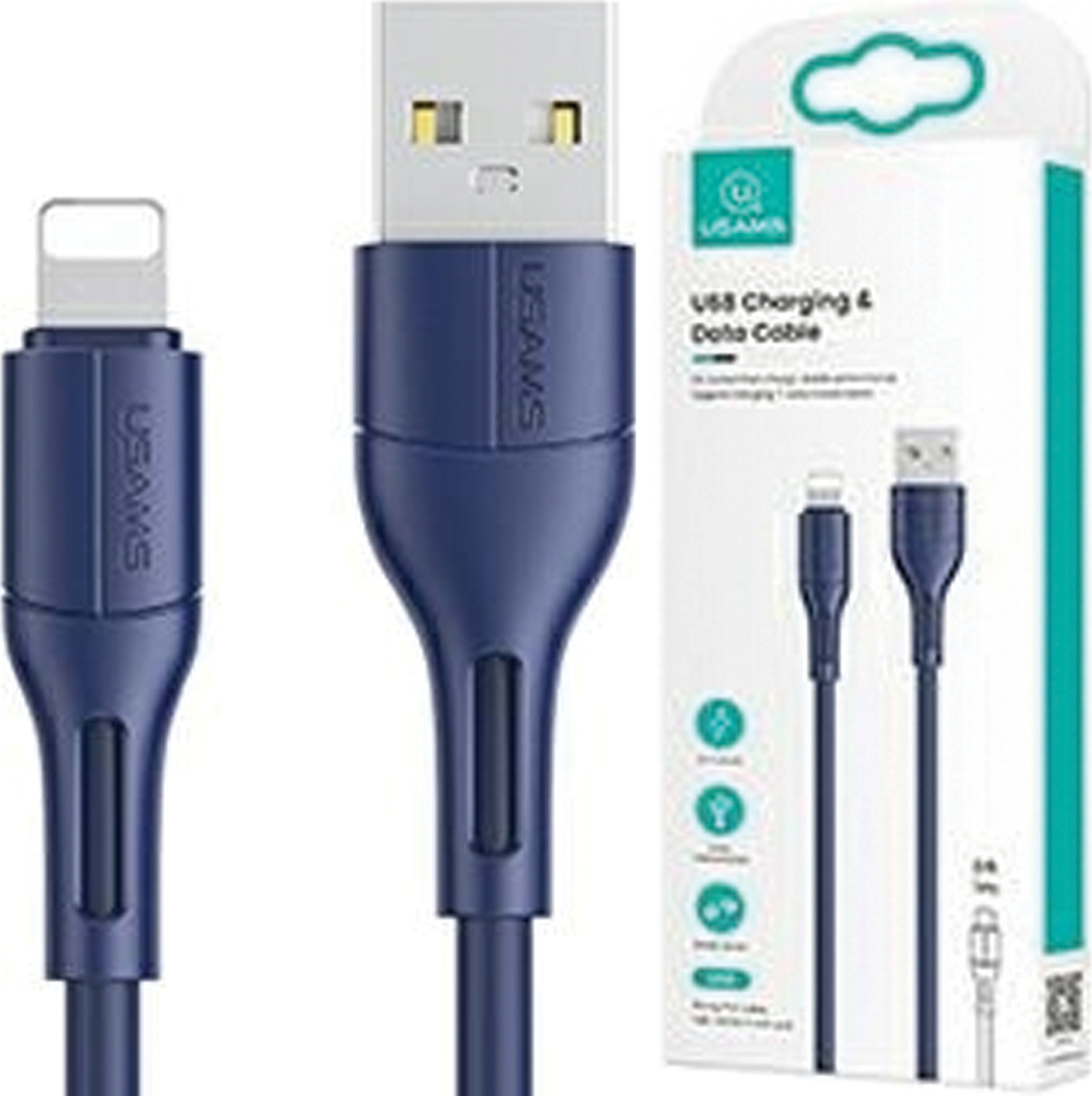 Usams U68 Lightning 2A Fast Charge Cable 1M Blue/Blue Sj500Usb03 (Us-Sj500)