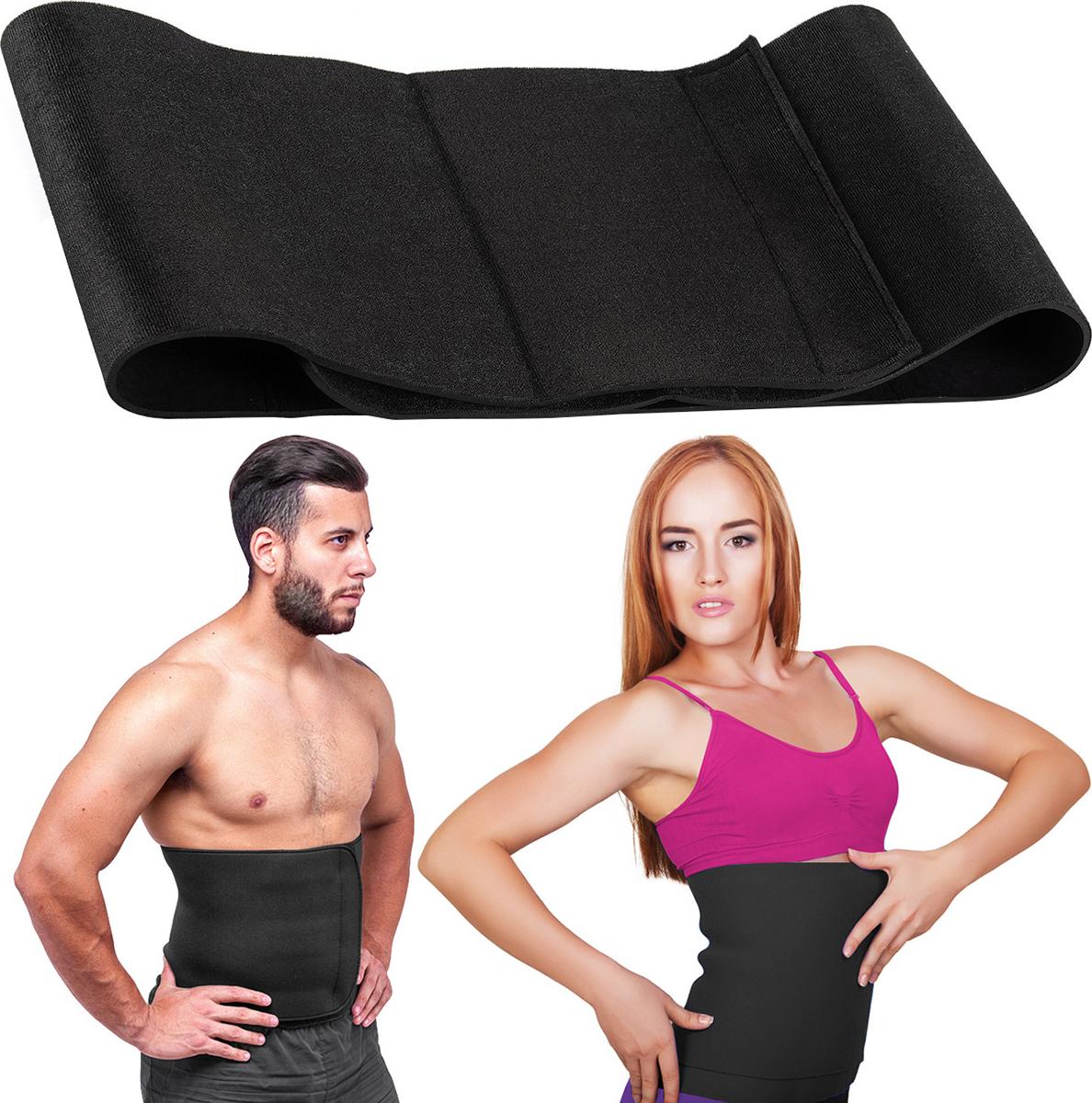 Gymtek® Neopren Bauchweggürtel, Waist Trainer - 18 x 95 cm - Verstellbarer Fitness Gürtel, Abnehmen Waisttrainer, Taille Trimmer für Damen und Herren V328738