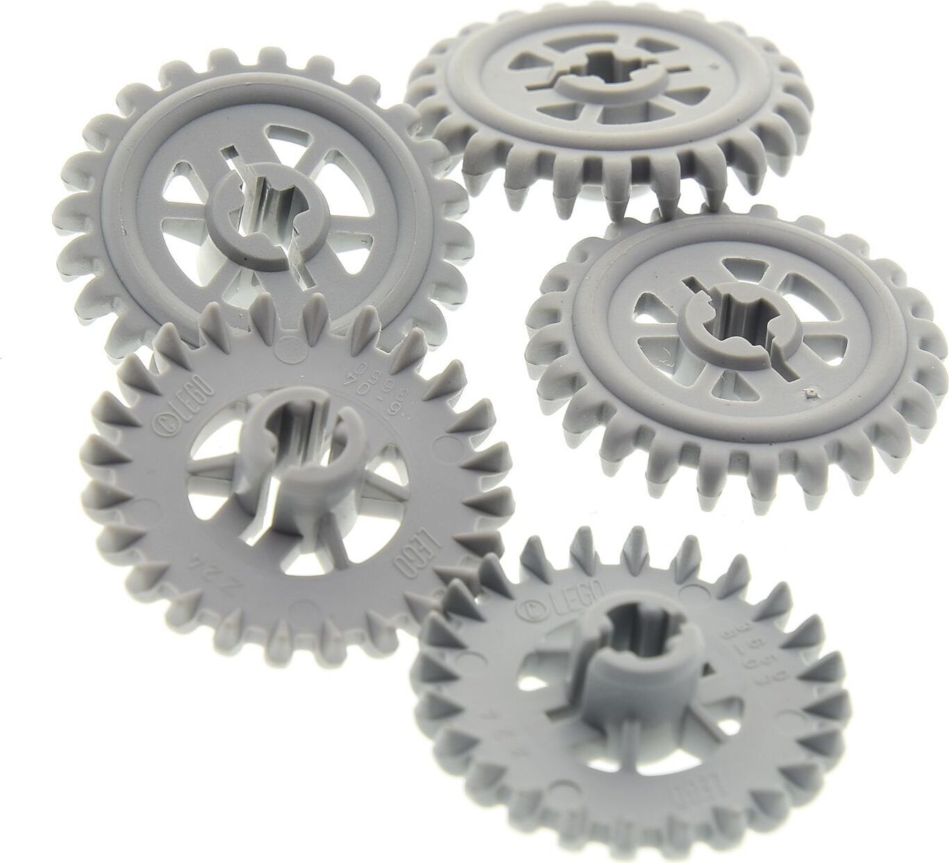 5x ozubené koleso Lego Technic z24 nové-svetlo šedé 24 zubov 6860 7659 4211434 3650b
