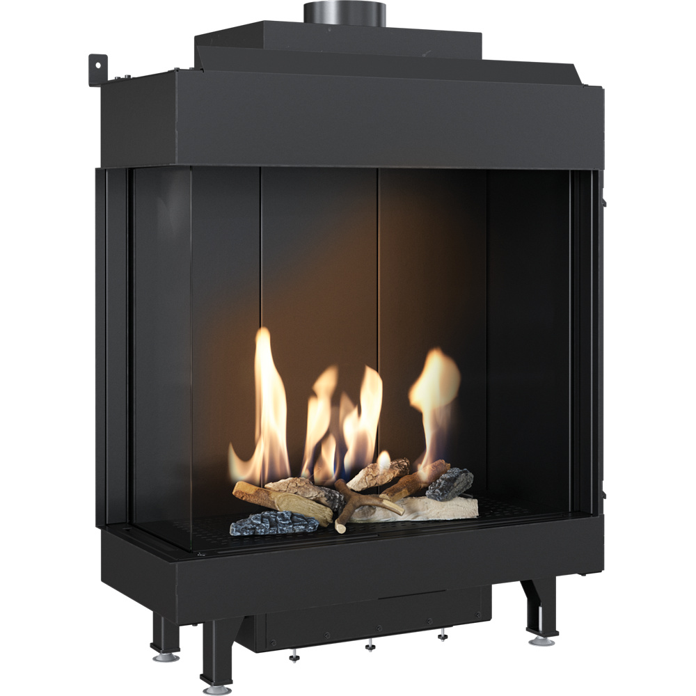 Plynový krb Leo 76 /62 Zemný plyn na zemný plyn ∅ 100/150 8 kW