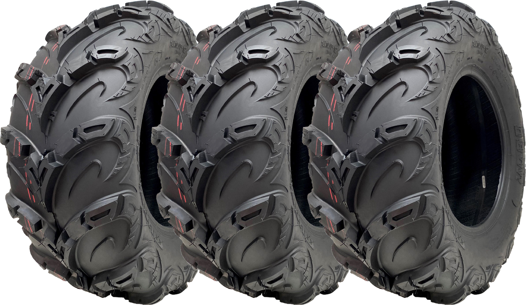 pneumatiky 24x10.00-12 ATV Quad OBOR Mudsling Tubeless Road Legal 267kgs (sada 3)