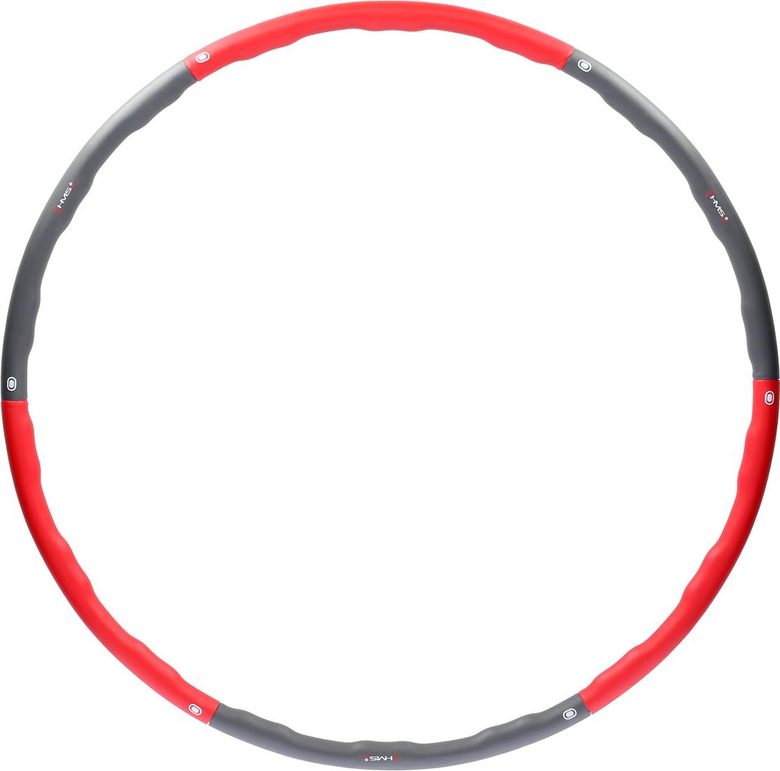 Northix Hula Hoop 100cm, Rot-Grau Fitnessring