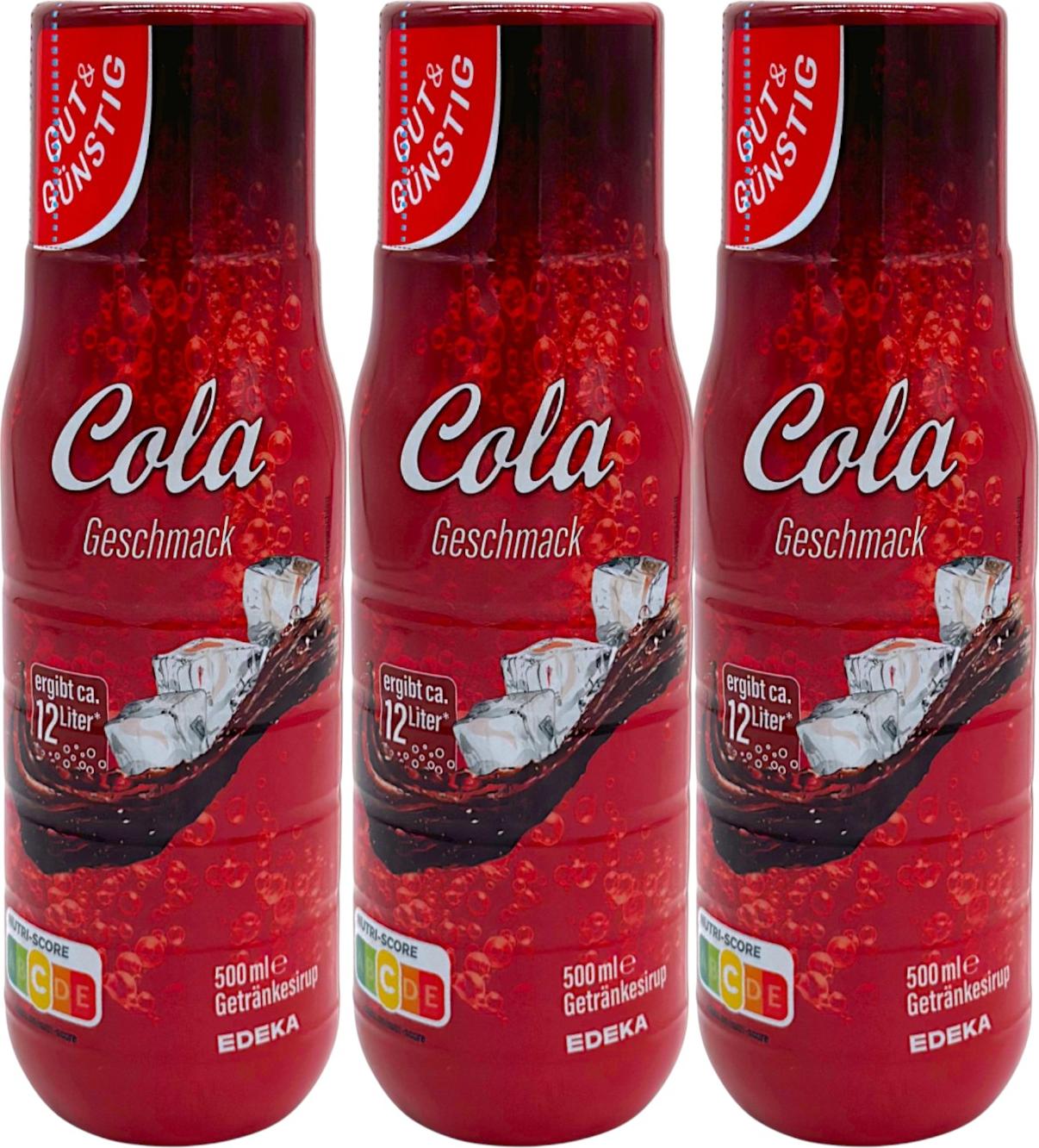 Gut & Günstig Gut & Sirup Cola Getränkesirup 3er Pack (3x 500ml)