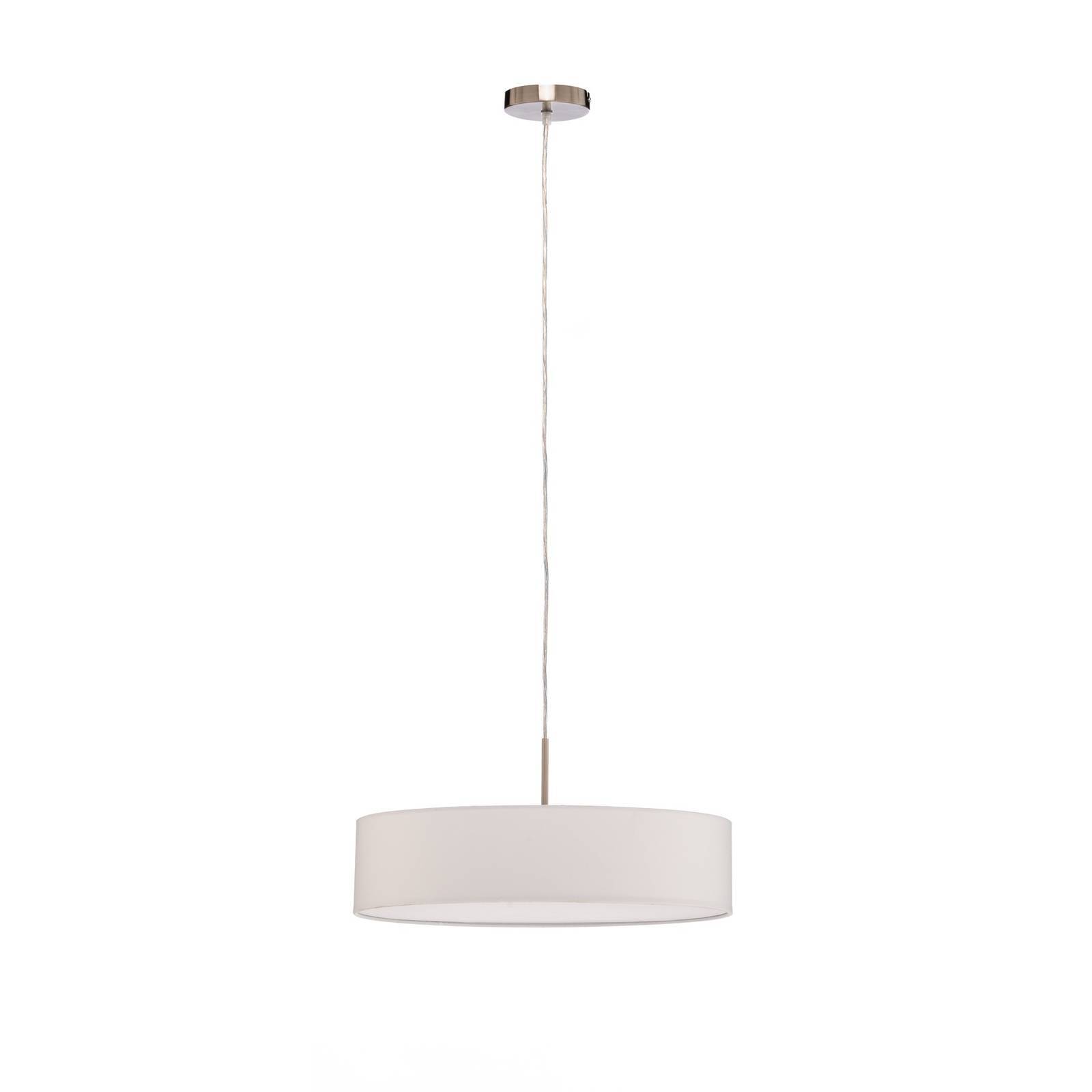 Lindby Hängeleuchte Sebatin, Ø 50 cm, creme Stoff, E27 9620320