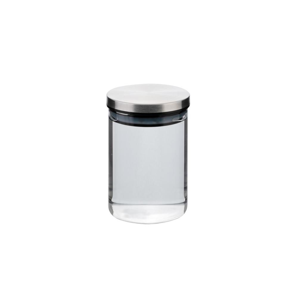 Testrut AXENTIA Glas Vorratsdose 500 ml, Ø 8,5 x H12 cm, Aufbewahrungsdose aus Glas mit Edelstahldeckel Schraubverschluss 132899