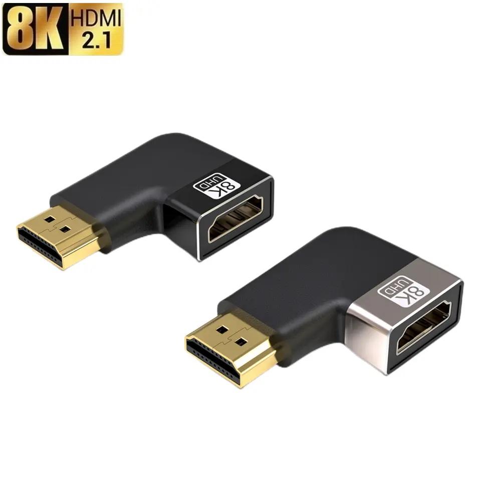 dfitko HDMI Winkel Adapter Links 90 Grad Flach gewinkelt 8k 4K UHD 2160p Winkelstecker