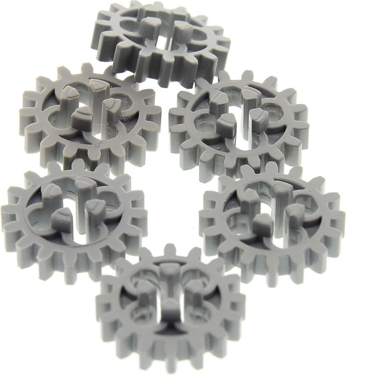 6x Lego Technic Zahnrad Z16 neu-hell grau Zahnräder 16 Zähne Rad 4019
