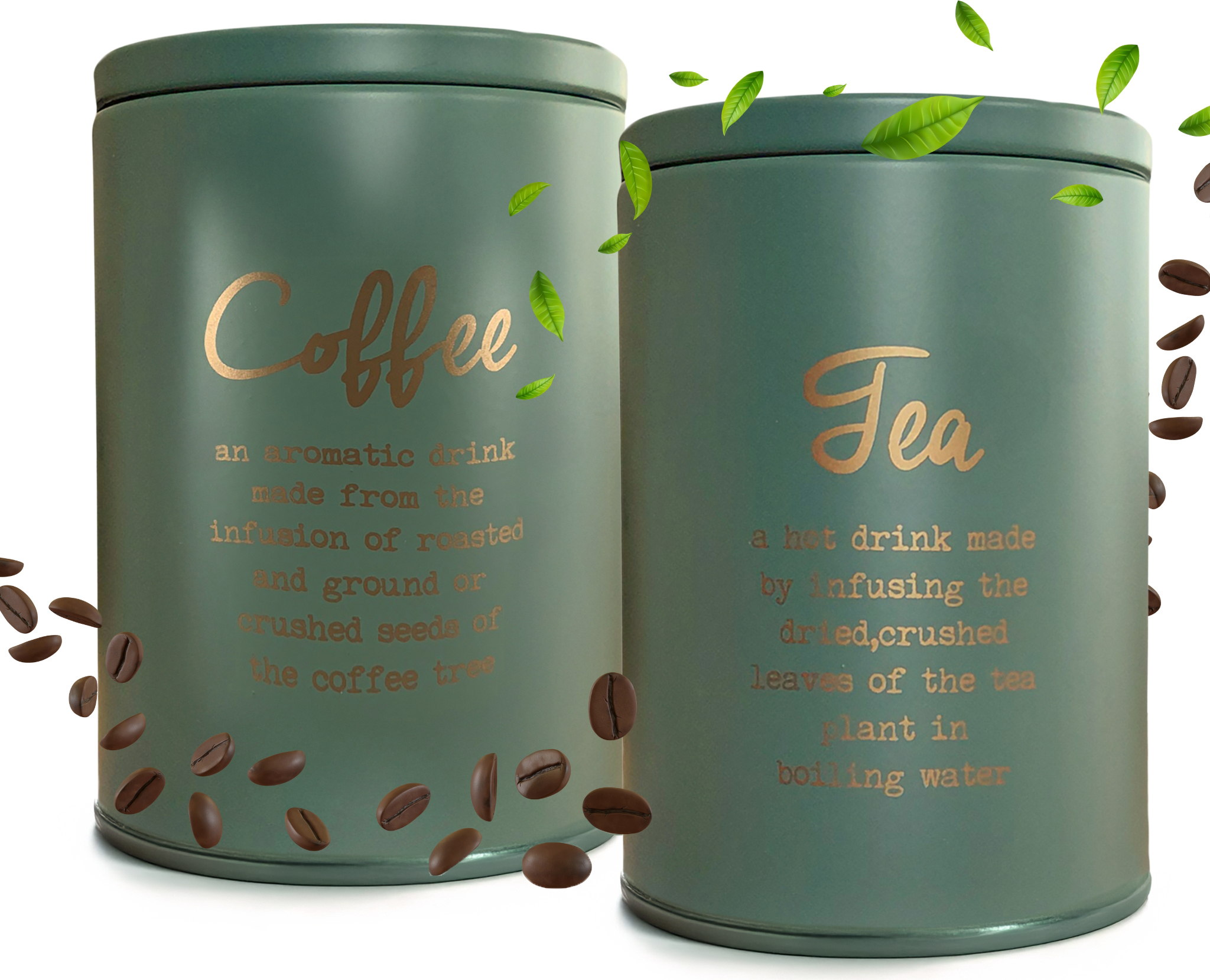 matches21 HOME & HOBBY Kaffeedose & Teedose, Stahl Vorratsdosen Set Ø 11 x 15 cm 45538