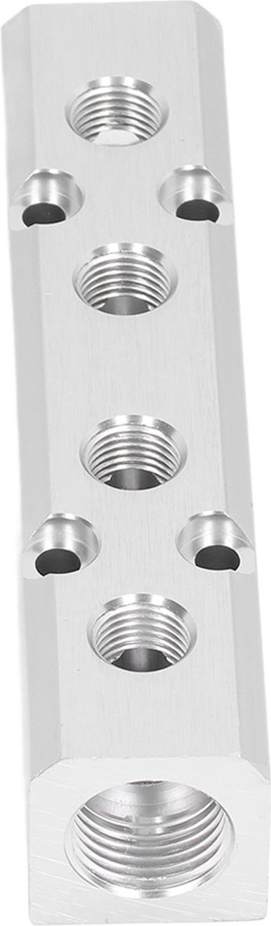 Cocosity Pneumatischer Verteiler Luftverteilung Block Stecker Verteiler G1/2 Eingang G1/4 Ausgang 30x30mmSY30?02?4F