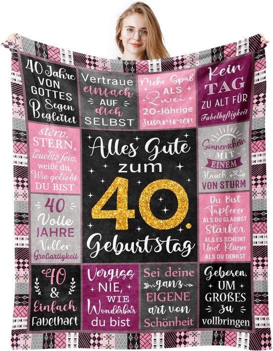OEM 40-jähriges Geburtstaggeschenk für Frauen, 40-jähriges Geburtstaggeschenk für Frauen, 40-jähriges Geburtstaggeschenk, 40-jähriges Geburtstaggeschenk für Frauen, 40-jähriges Geburtstaggeschenk, 150x130 cm weiches Geburtstaggeschenk für Frauen, Geburtstagidee für Schwester, Freundin, Tochter 2026