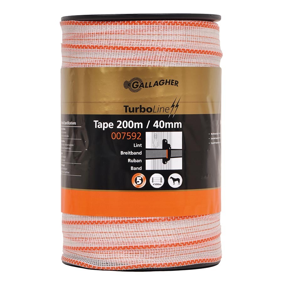 Gallagher Schriklint TurboLine (40 MM / Wit) - 200 Meter 007592