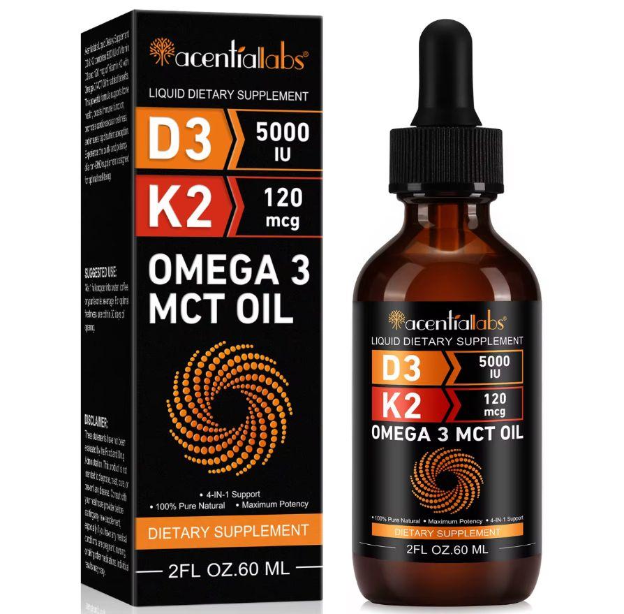 MTL Power Food 60 ml - Vitamin D3 K2 Tropfen | 4 ml = 20.000 IE | Markenprodukt - ACENTIALLABS® 25648976