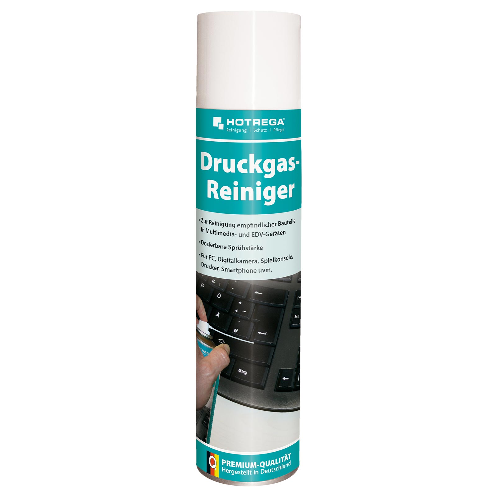 HOTREGA Druckgas-Reiniger 400 ml, Druckluftspray, Druckgasspray, Druckluftreiniger, mit Kapillarrohr H230024