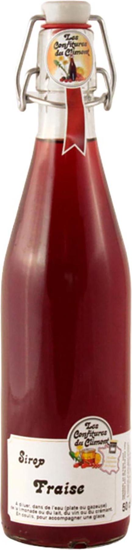 Les Confitures du Climont Erdbeer Sirup aus dem Elsass 0,5 Liter handgefertigt