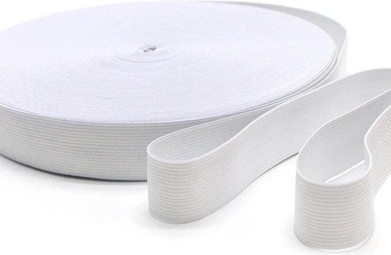 OEM 40 mm Elastik für Heimtextilien, weiß, elastisch, 10 m Länge 2026