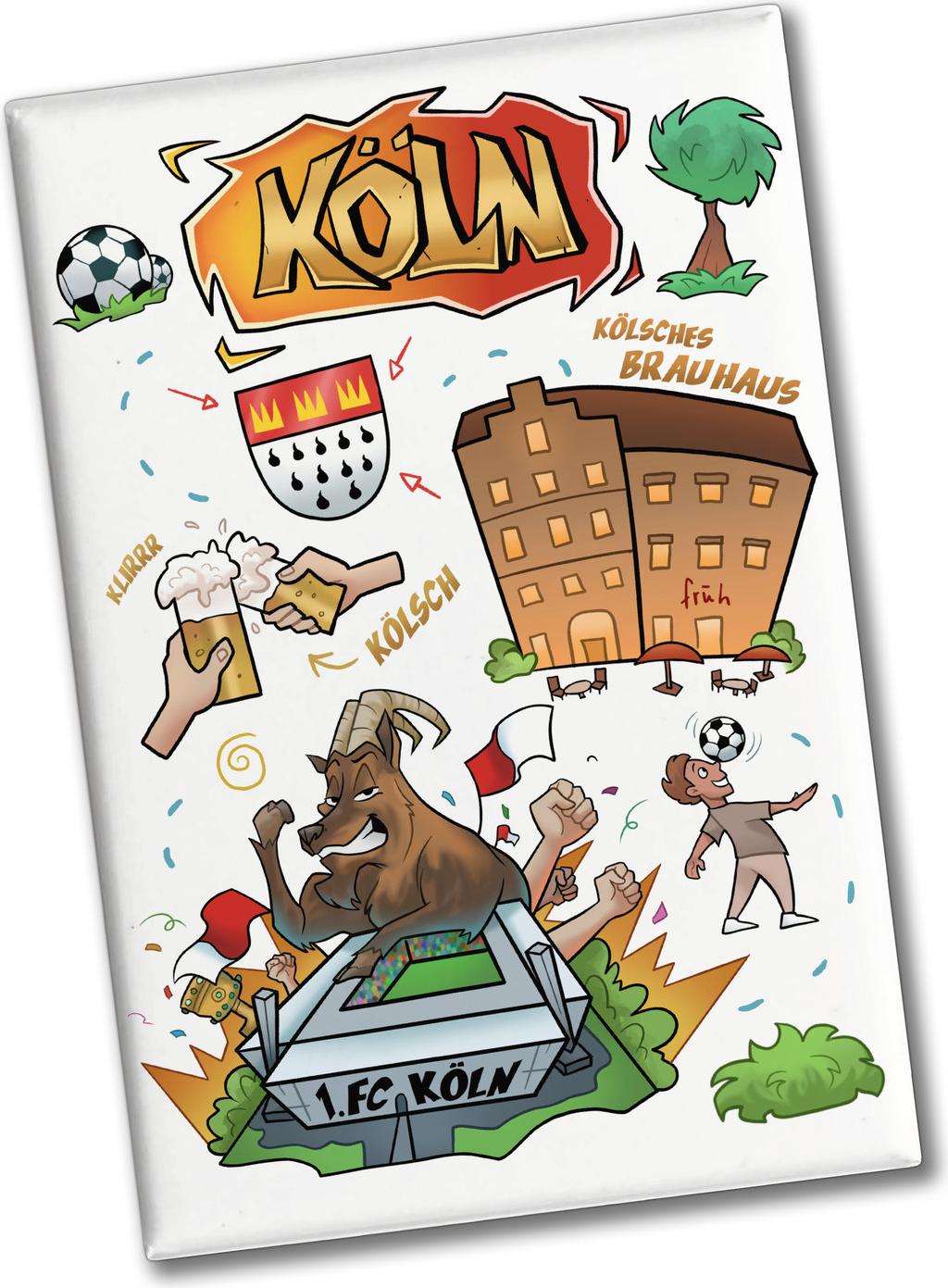 speecheese Köln Pop Art Comic Souvenir Souvenir Magnet - Kölsch