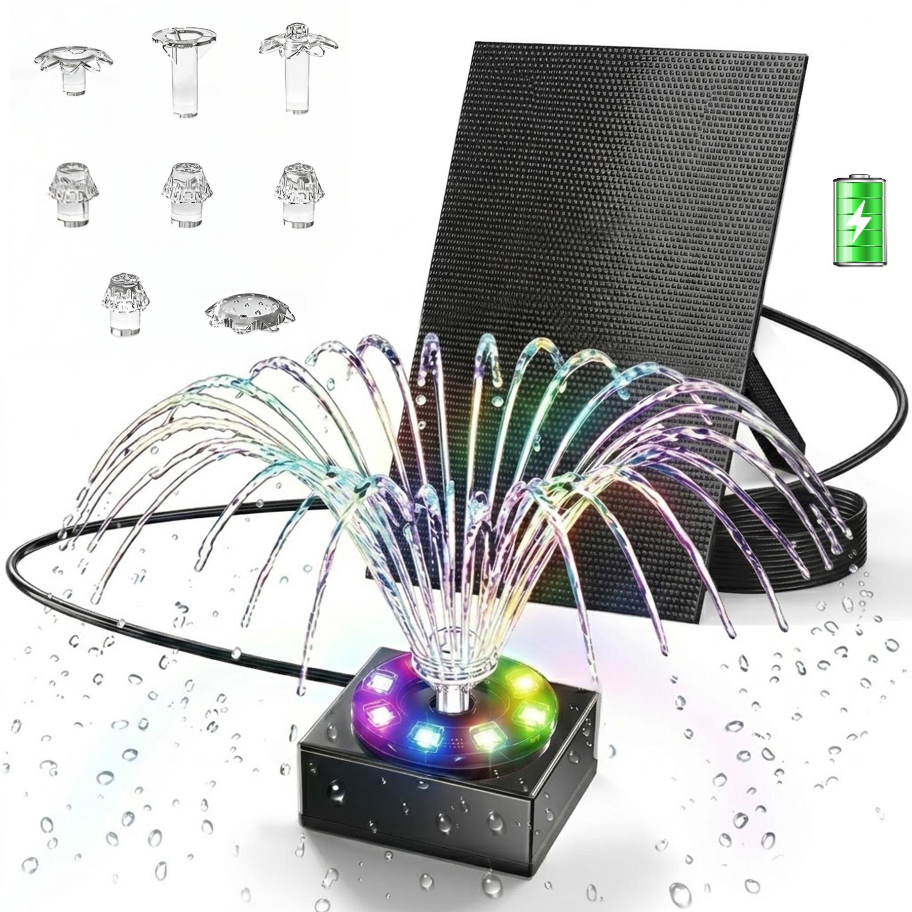 MIAJARD LED Solar Teichpumpen Solar 10W Springbrunnen Teich Solar Springbrunnen LED Solar Springbrunnen Solar Springbrunnen Pumpe