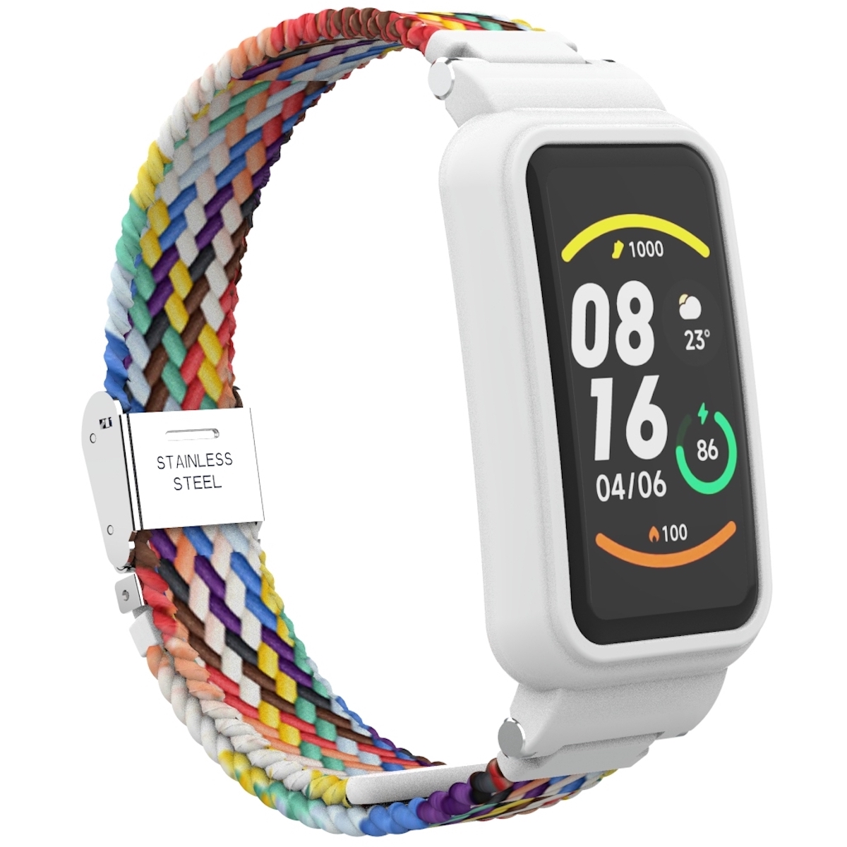 Pre Xiaomi Mi Band 7 Pro opletený nylonový remienok Rainbow Náhradný remienok Smart Watch Smartwatch