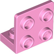 LEGO uholník: 25 konzol 1x2/2x2, 90°, svetloružová