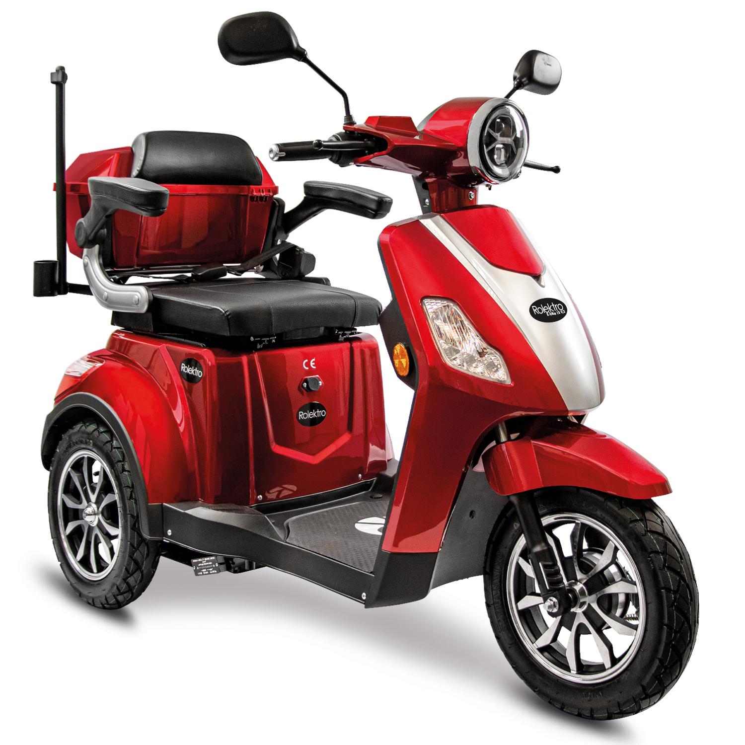 Rolektro, E-Trike 15 Lithium, Rot, 60-30AH Akku, 1000