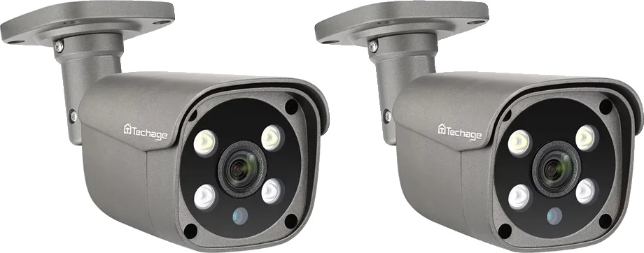 Techage 5MP monitorovacia kamera, obojsmerný zvuk, inteligentné nočné videnie, 2ks 5MP